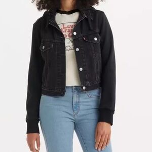 Levi’s hybrid trucker jacket in black size M